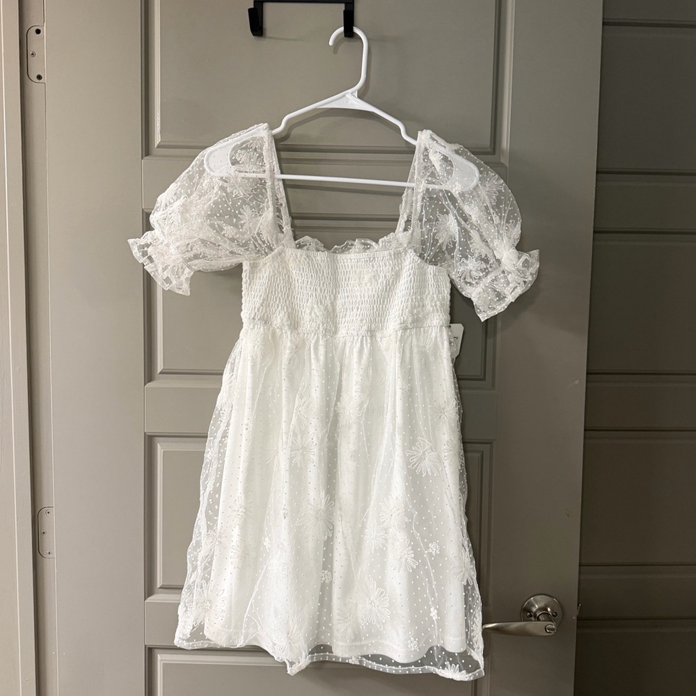 Altar’d State White Smocked Minidress